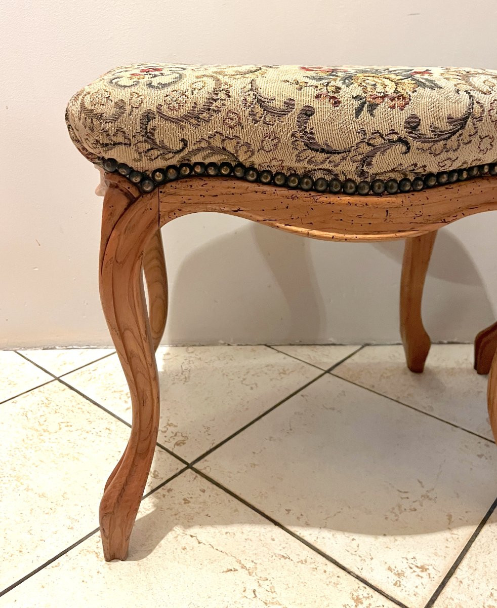 Paire de tabourets de style LXV XIXème -photo-3