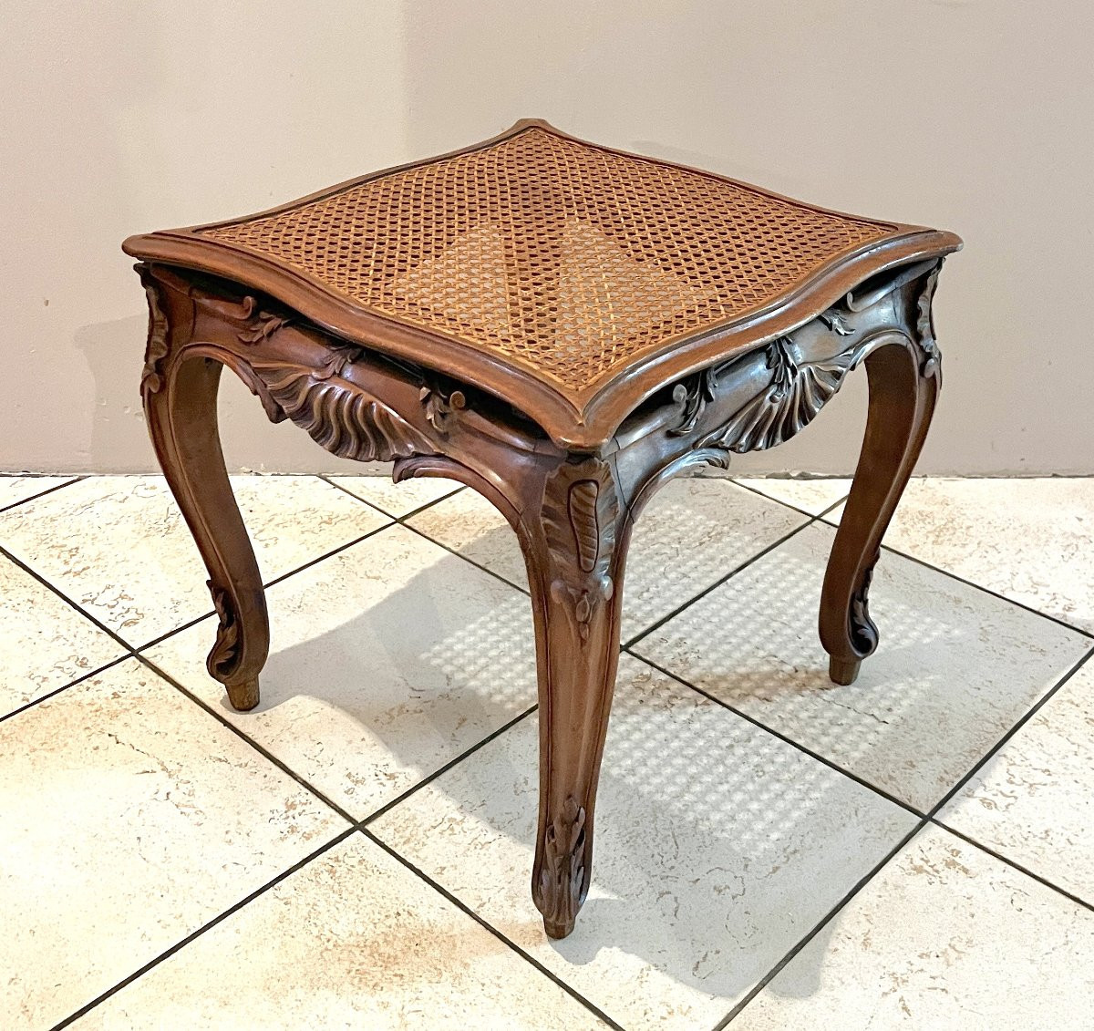 Lxv Style Caned Stool-photo-2