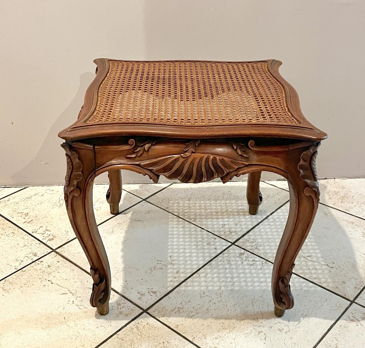 Lxv Style Caned Stool-photo-3