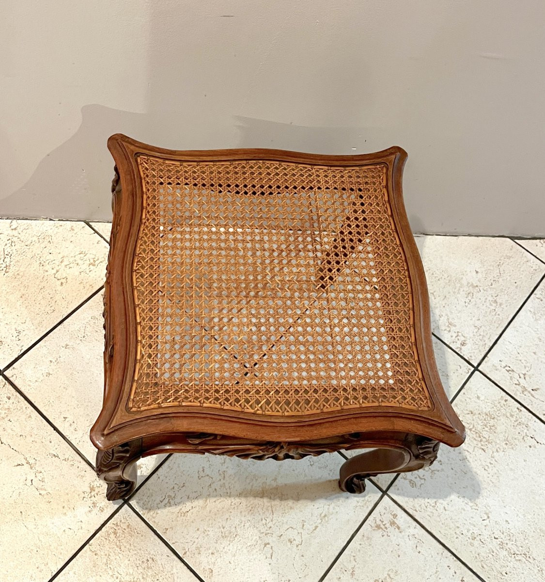 Lxv Style Caned Stool-photo-1