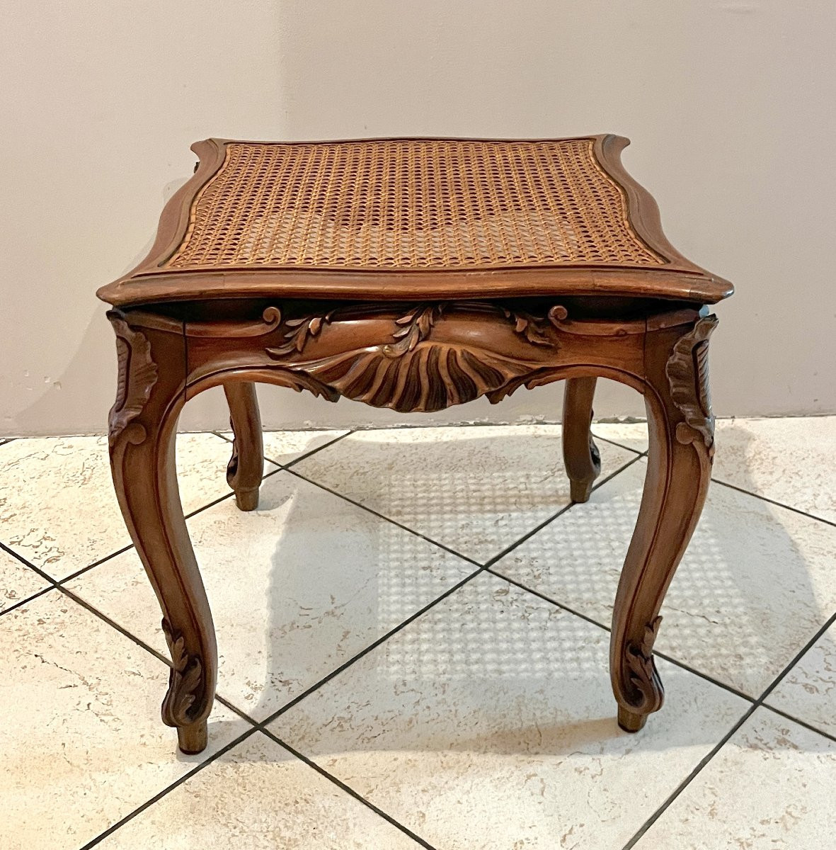 Lxv Style Caned Stool-photo-2