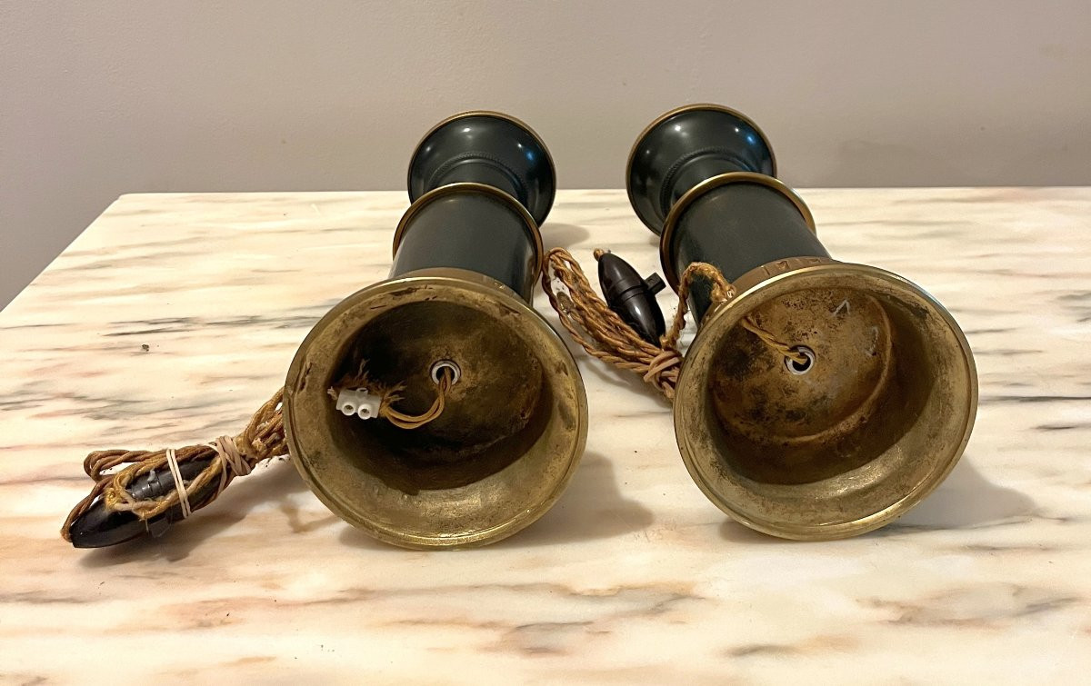 Paire de lampes de style Empire en bronze-photo-4