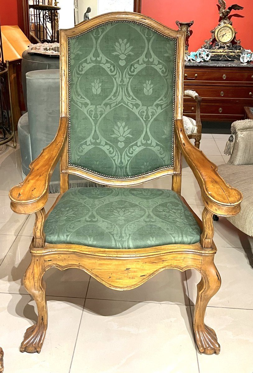 Pair Of Large High-back Armchairs-photo-3