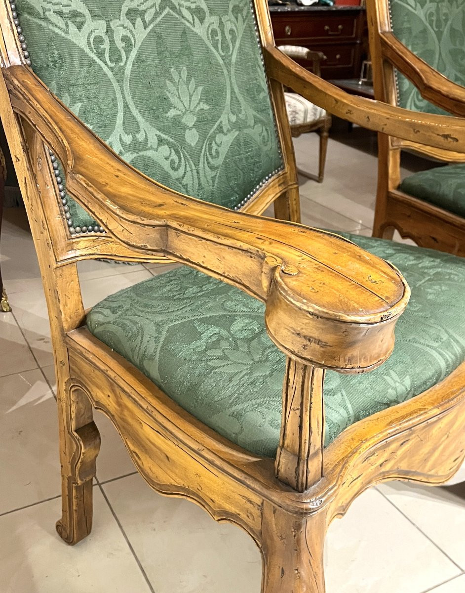 Pair Of Large High-back Armchairs-photo-2