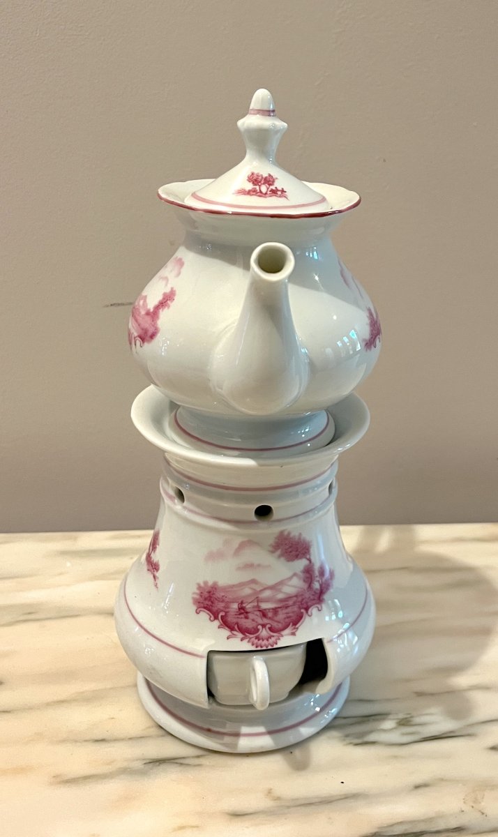 Porcelain Teapot With Landscape Design-photo-1