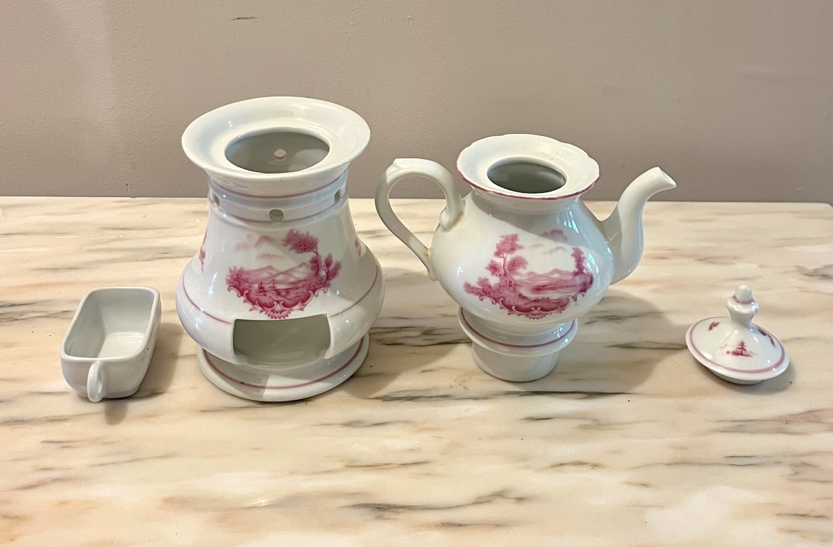 Porcelain Teapot With Landscape Design-photo-2