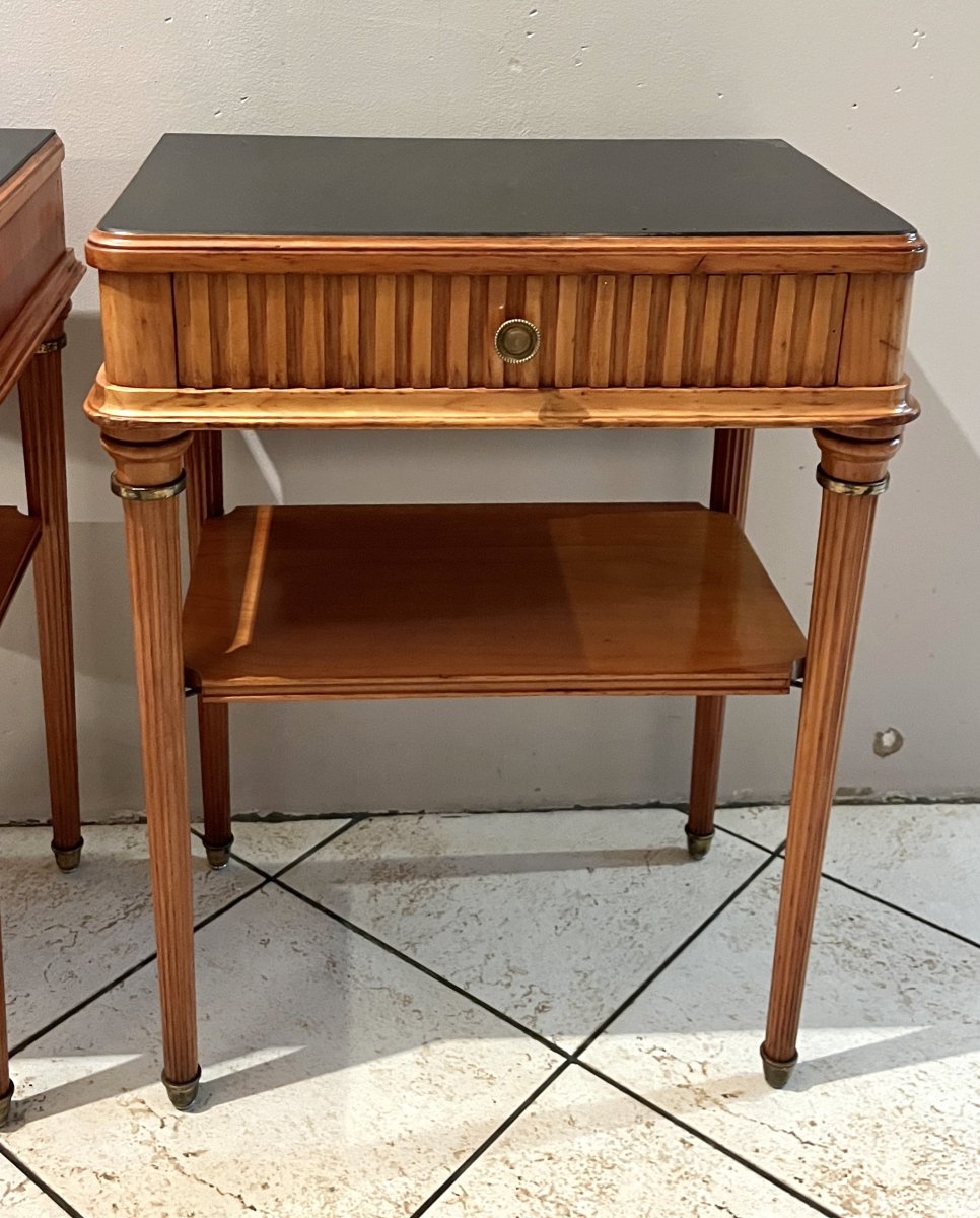 Pair Of Lxvi Style Bedside Tables Circa 1940-photo-3