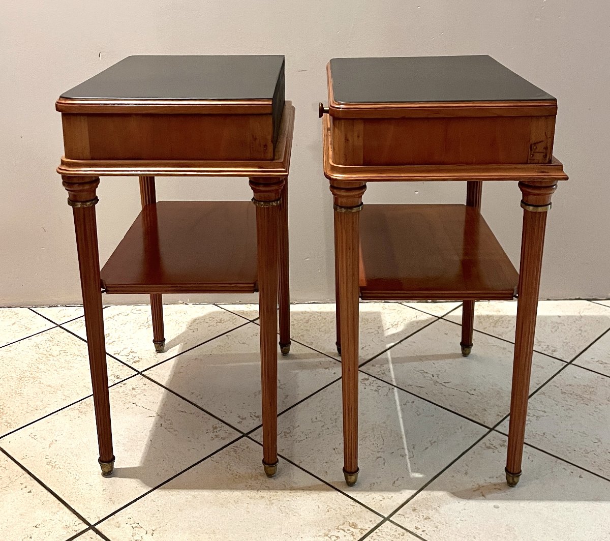 Pair Of Lxvi Style Bedside Tables Circa 1940-photo-5
