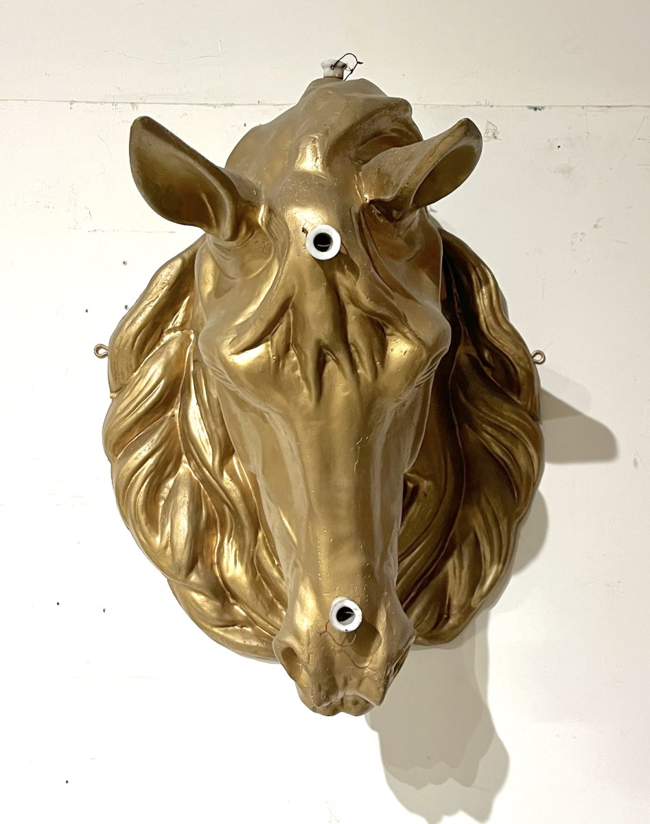 Zinc Horse Butcher's Sign, Early 20th Century-photo-2