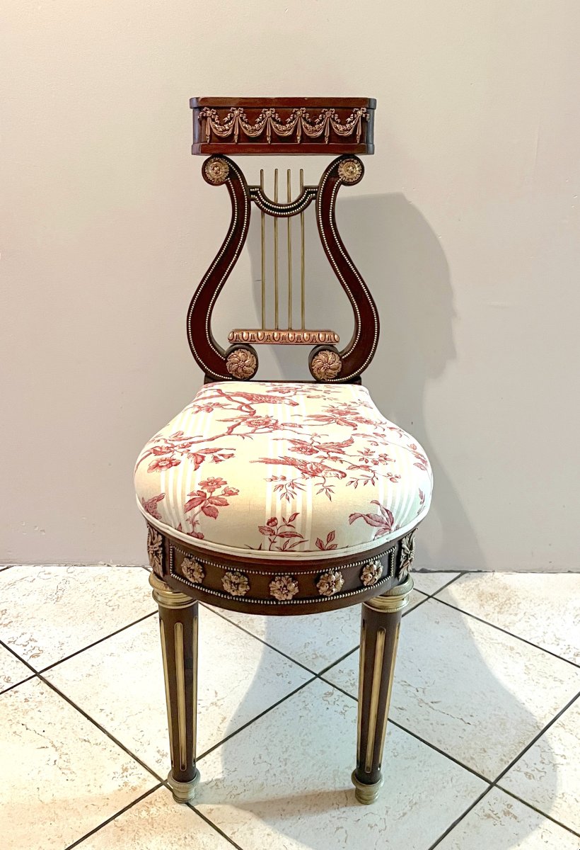 Chaise ponteuse style LXVI Napoléon III (XIXème siècle)-photo-2