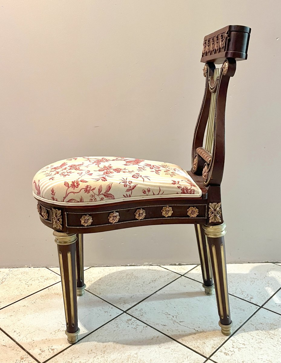 Chaise ponteuse style LXVI Napoléon III (XIXème siècle)-photo-4
