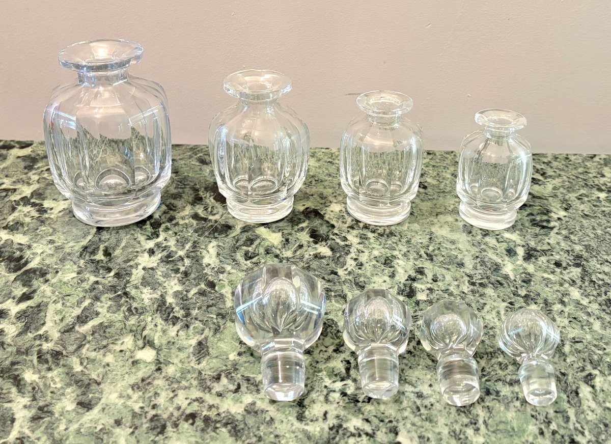 Set Of 4 Baccarat Crystal Toiletries Bottles-photo-4