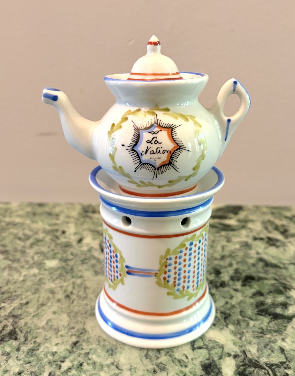 "la Nation" And "la Justice" Mini Porcelain Teapots-photo-1