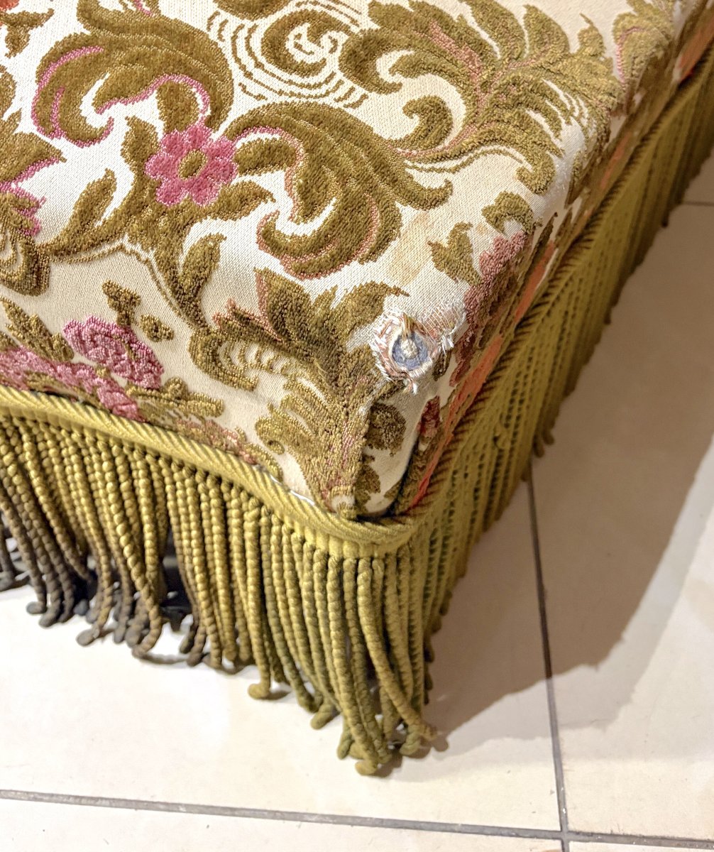 Early 20th-century Floral-print Chaise Longue-photo-5
