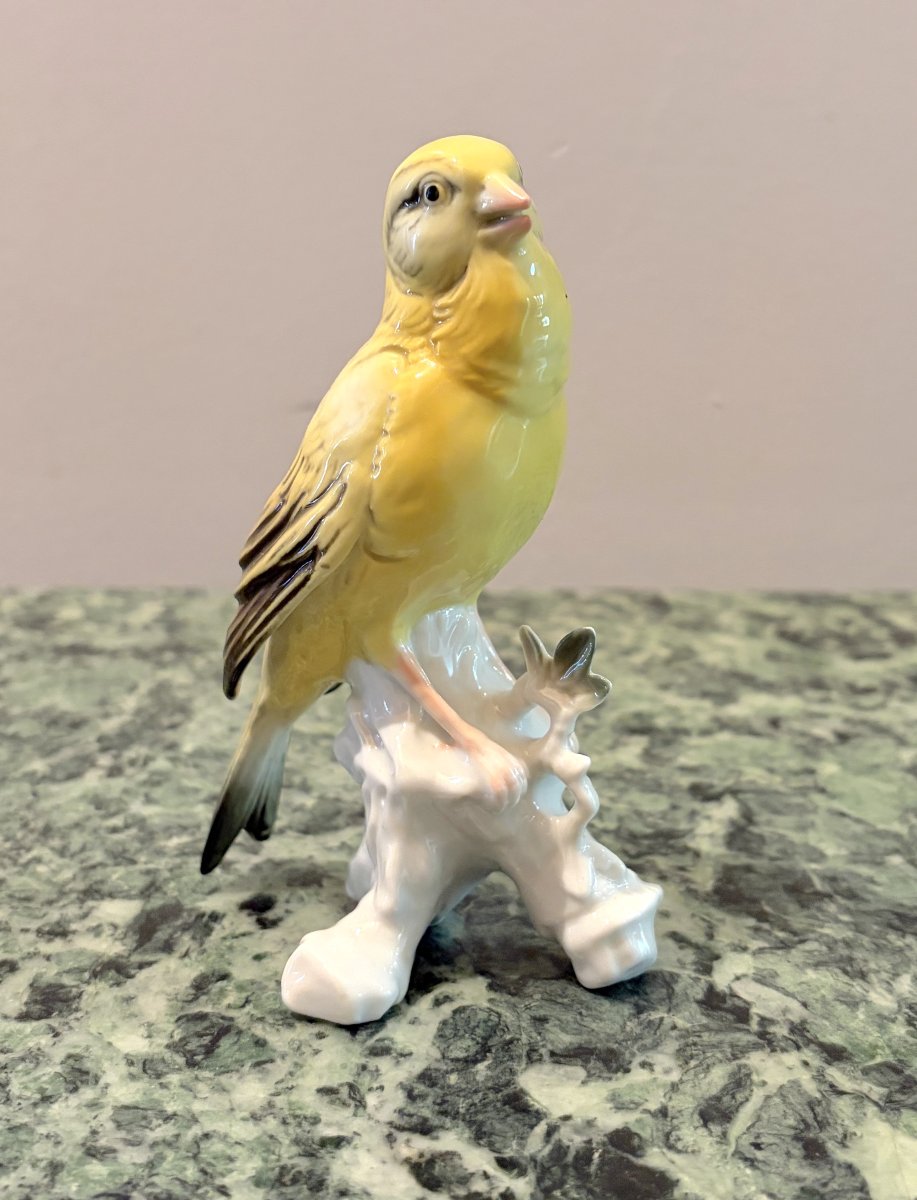 Karl Ens Three Polychrome Porcelain Birds 2-photo-3