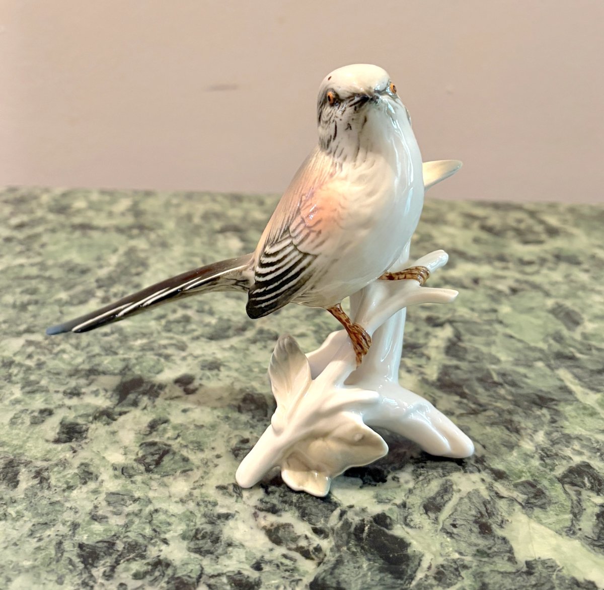 Karl Ens Three Polychrome Porcelain Birds 2-photo-4