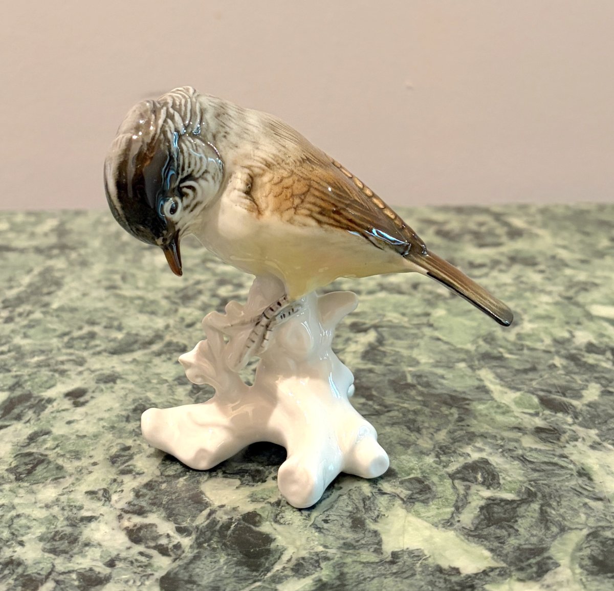 Karl Ens Three Polychrome Porcelain Birds 2-photo-5