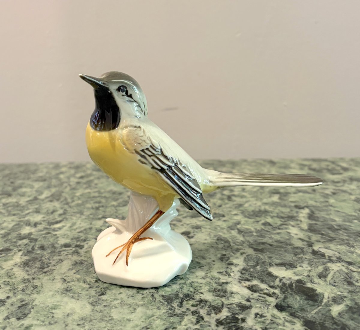 Karl Ens - Trois oiseaux en porcelaine polychrome 3-photo-5