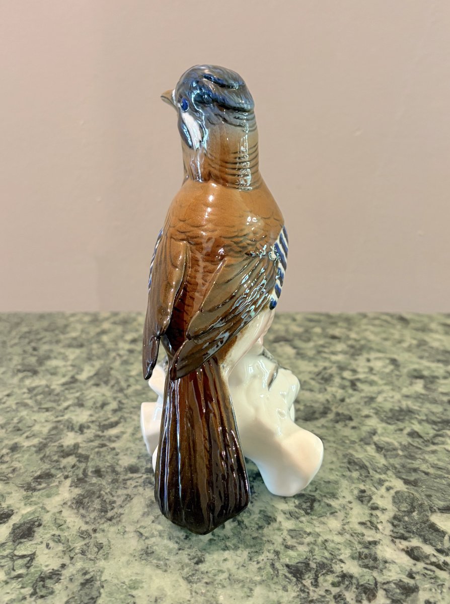 Karl Ens: Polychrome Porcelain Magpie-photo-3
