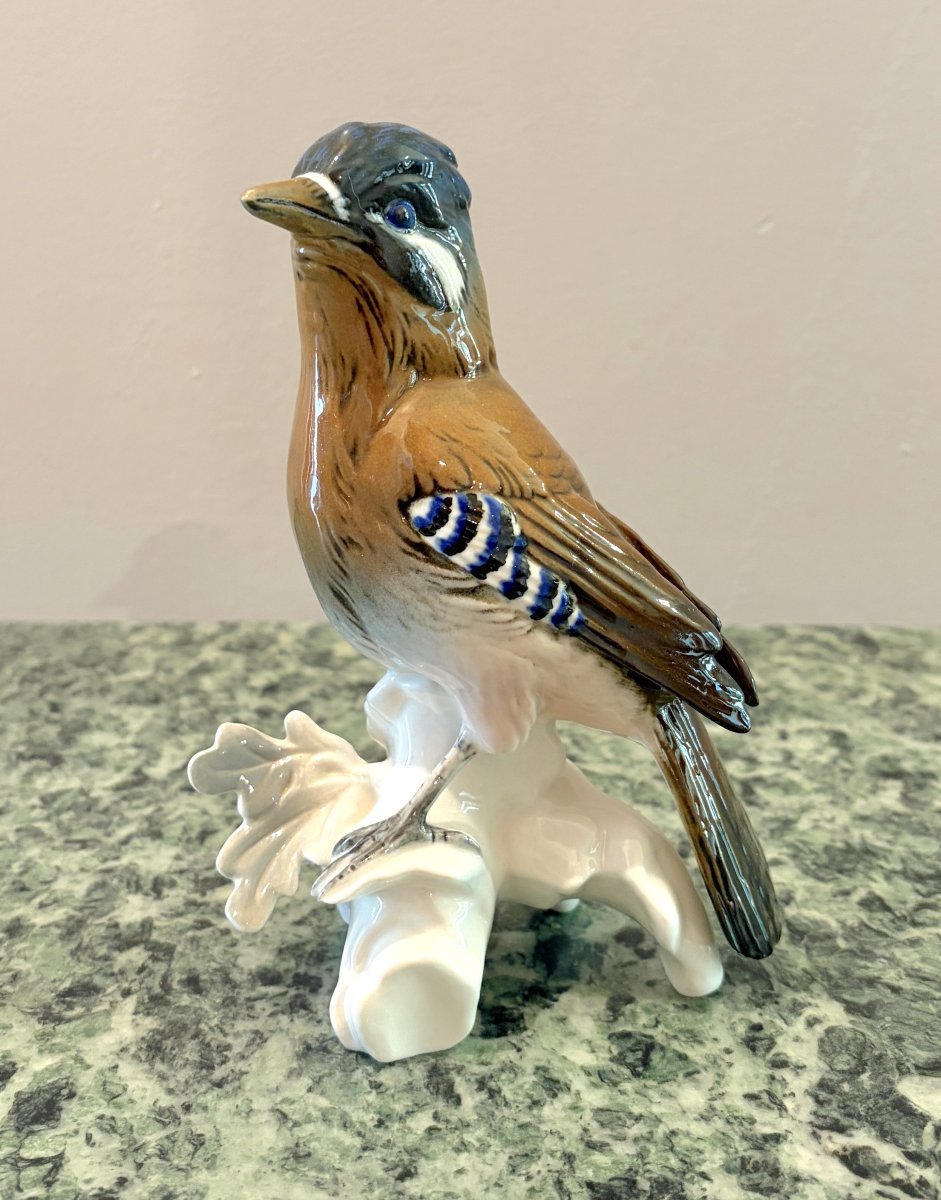 Karl Ens: Polychrome Porcelain Magpie-photo-1