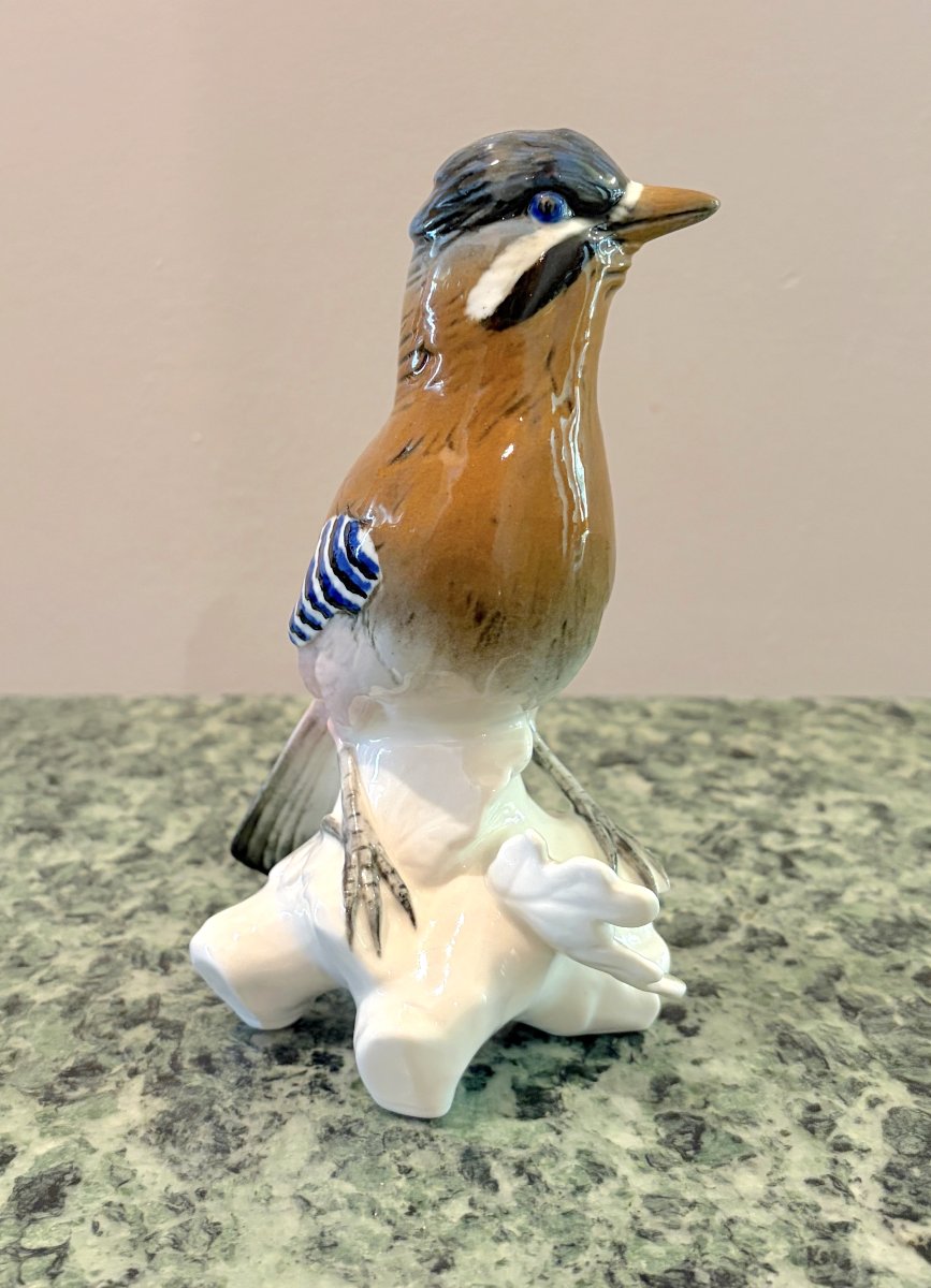 Karl Ens: Polychrome Porcelain Magpie-photo-3