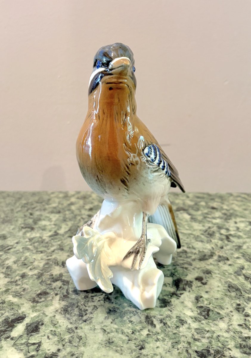 Karl Ens: Polychrome Porcelain Magpie-photo-4