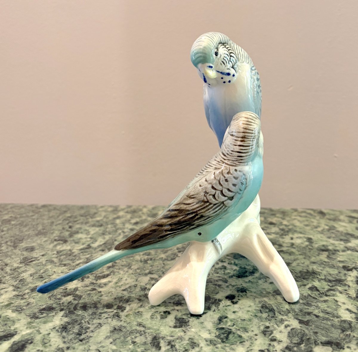 Karl Ens, Two Porcelain Parakeets-photo-3