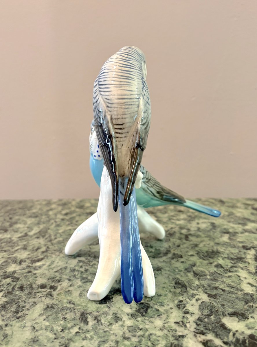 Karl Ens, Two Porcelain Parakeets-photo-2