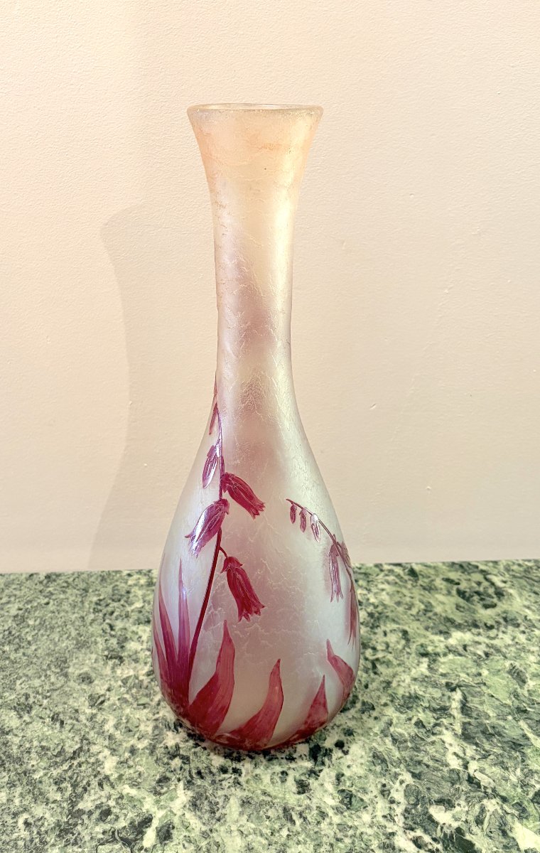 Vase en verre givré Legras Art Nouveau-photo-1