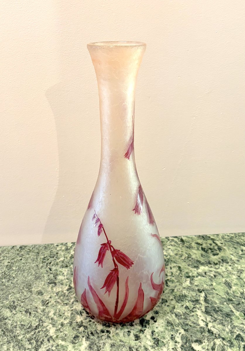Vase en verre givré Legras Art Nouveau-photo-2