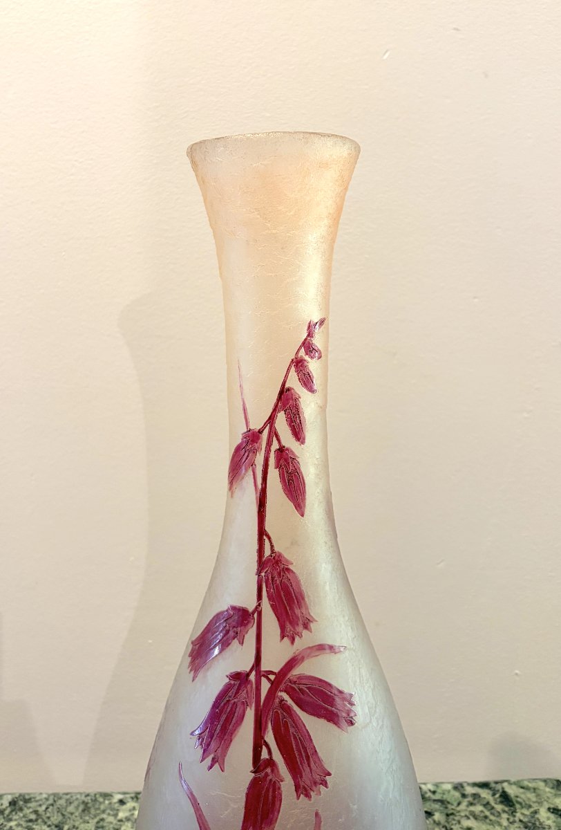 Vase en verre givré Legras Art Nouveau-photo-3
