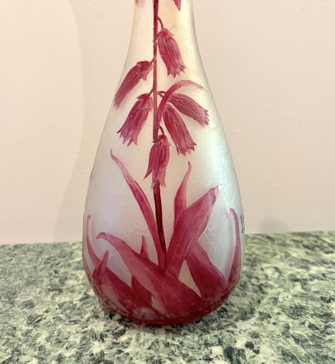 Vase en verre givré Legras Art Nouveau-photo-4