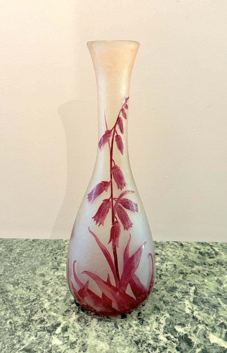 Vase en verre givré Legras Art Nouveau