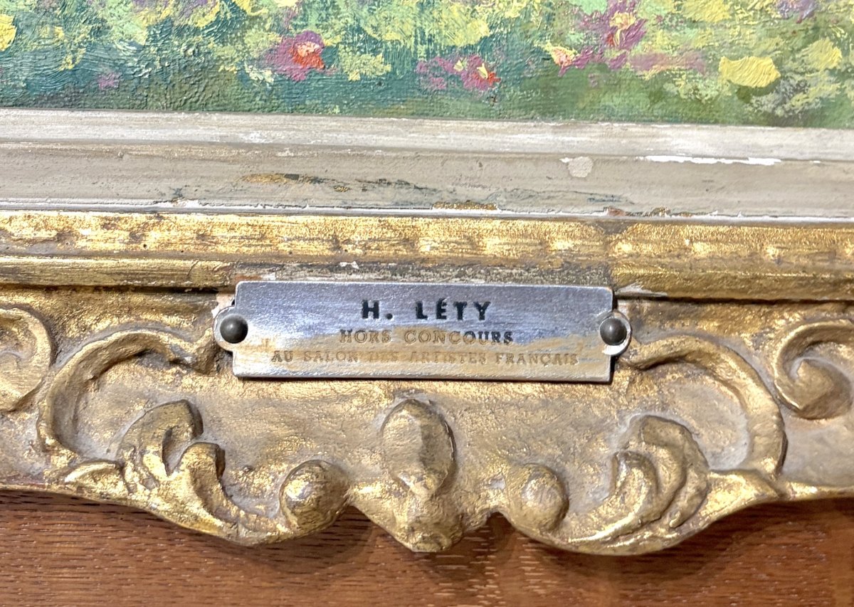 Hippolyte Lety: Framed Oil Painting On Canvas-photo-1