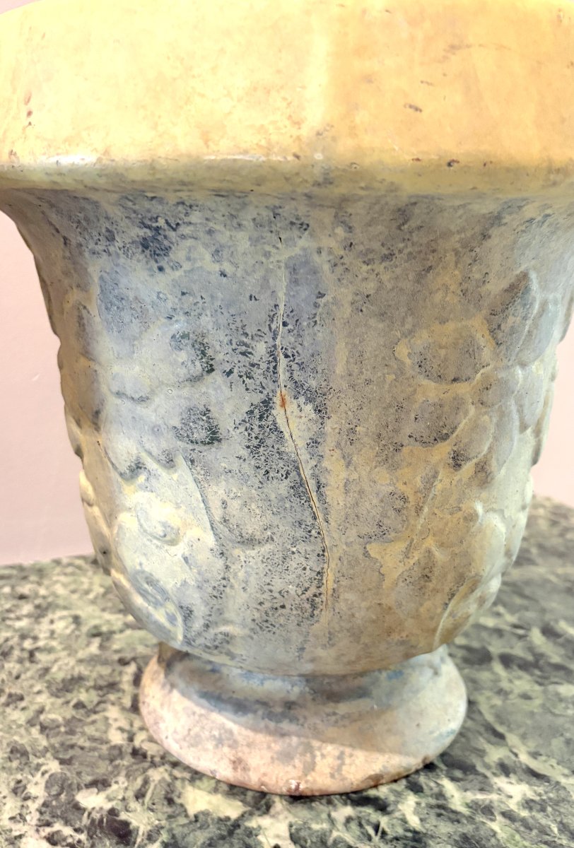 Paire de vases en fonte patiné 1930-1940-photo-3