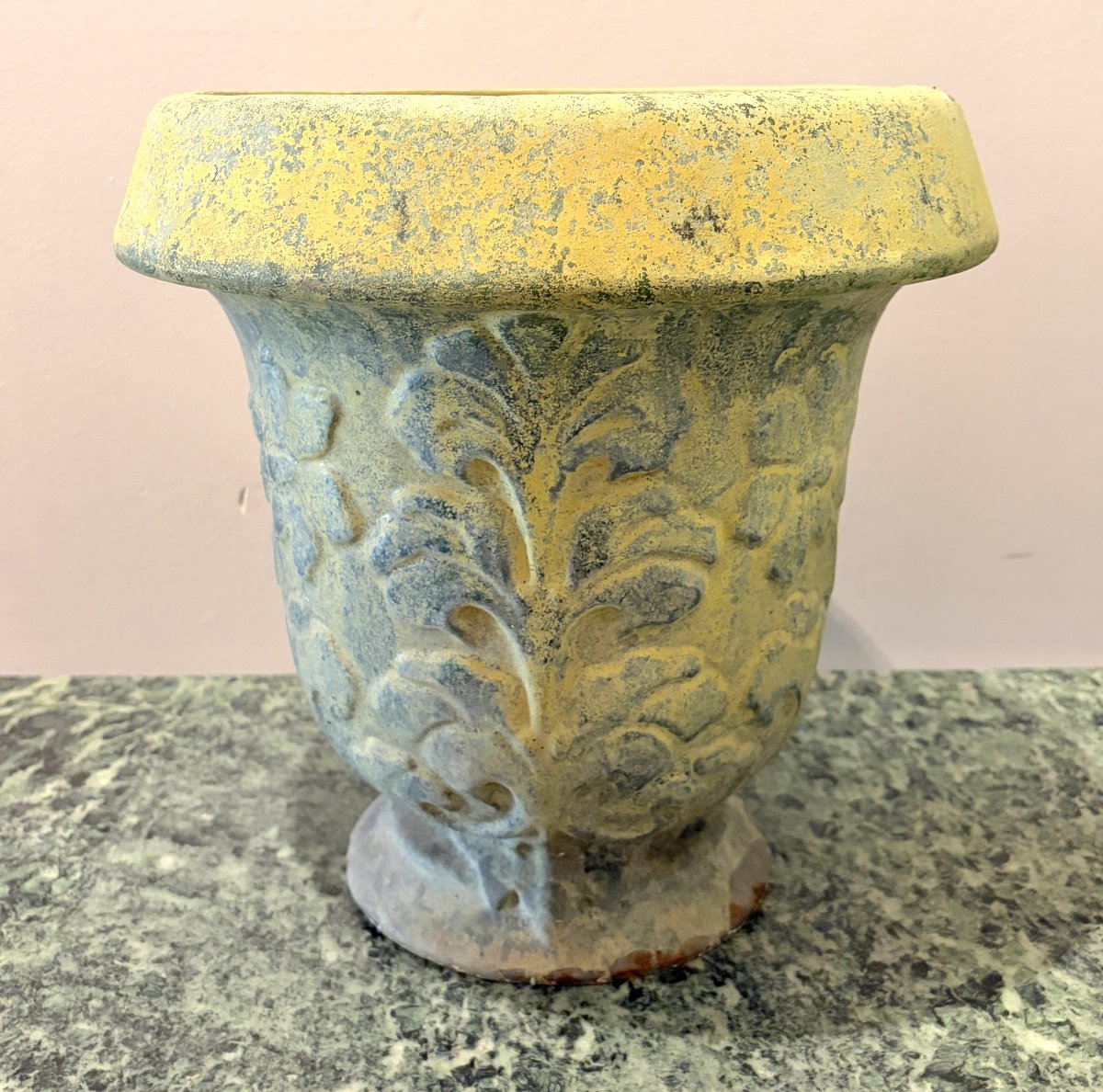 Paire de vases en fonte patiné 1930-1940-photo-4