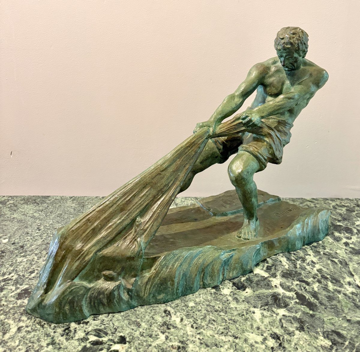 Art Deco Bronze Sculpture By Alexandre Ouline-photo-1
