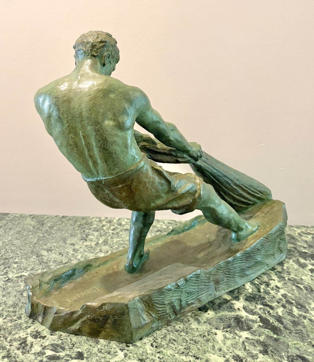 Art Deco Bronze Sculpture By Alexandre Ouline-photo-5