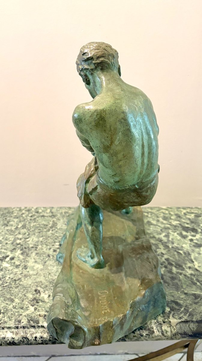 Art Deco Bronze Sculpture By Alexandre Ouline-photo-6