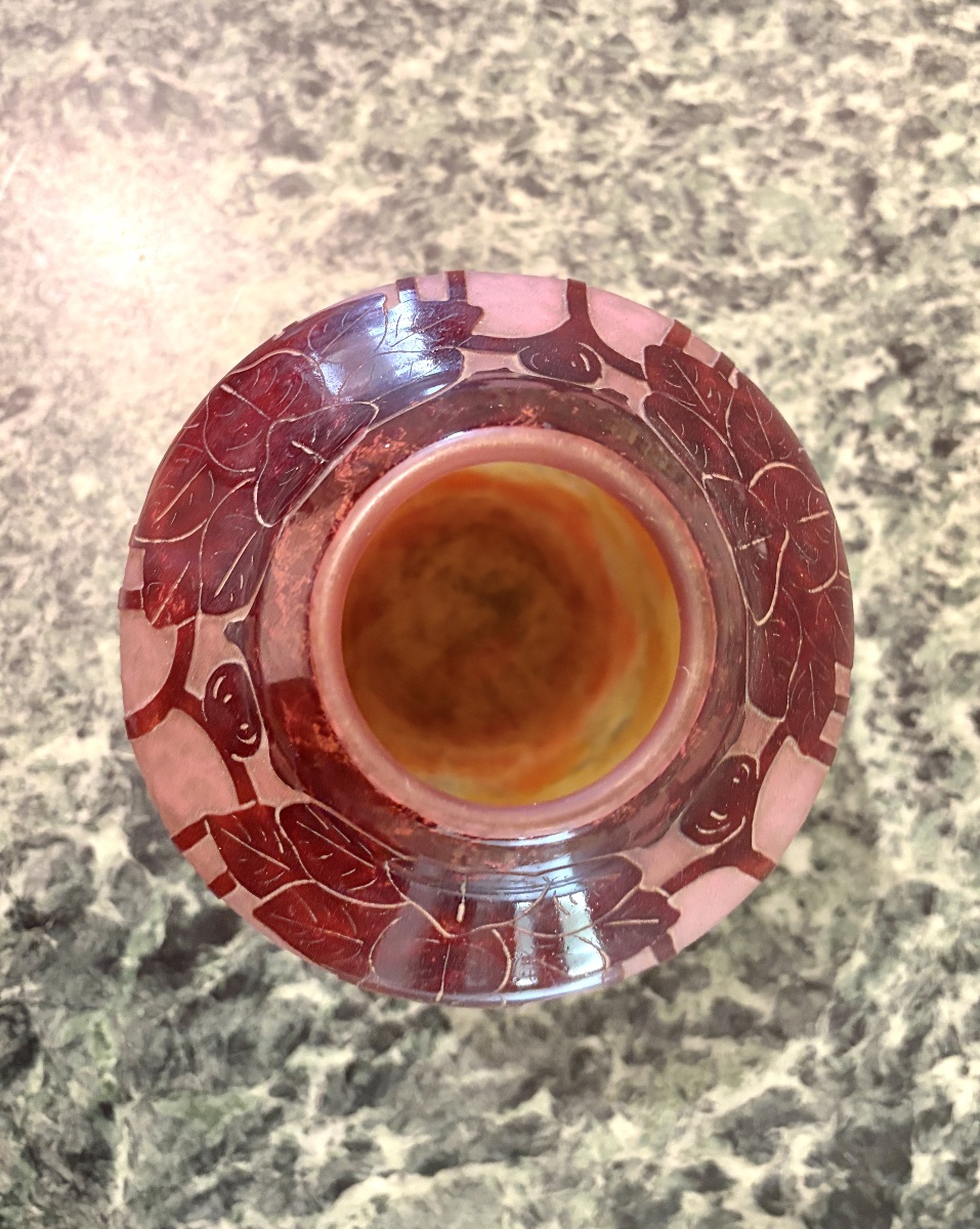 Charder - Le verre français vase Datura Art Deco-photo-4