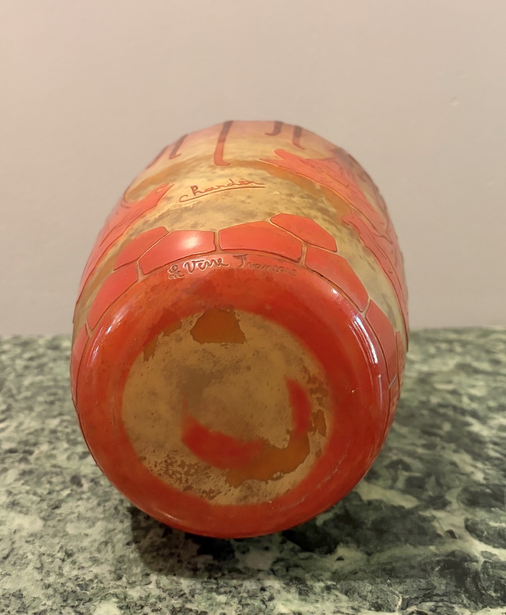 Charder - Le verre français vase Datura Art Deco-photo-1