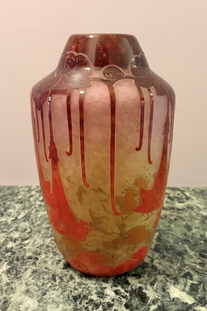 Charder - Le verre français vase Datura Art Deco-photo-2