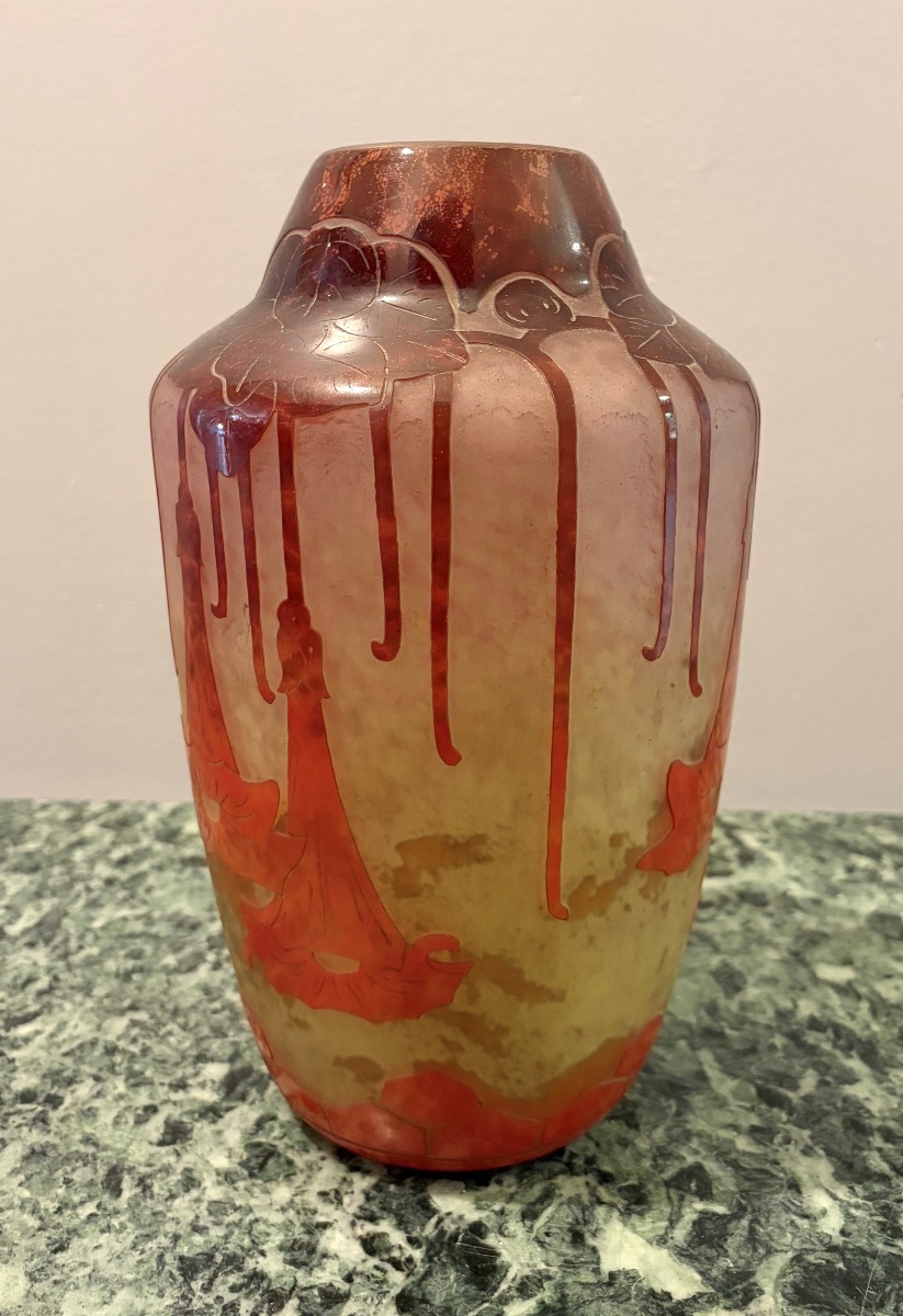 Charder - Le verre français vase Datura Art Deco-photo-3