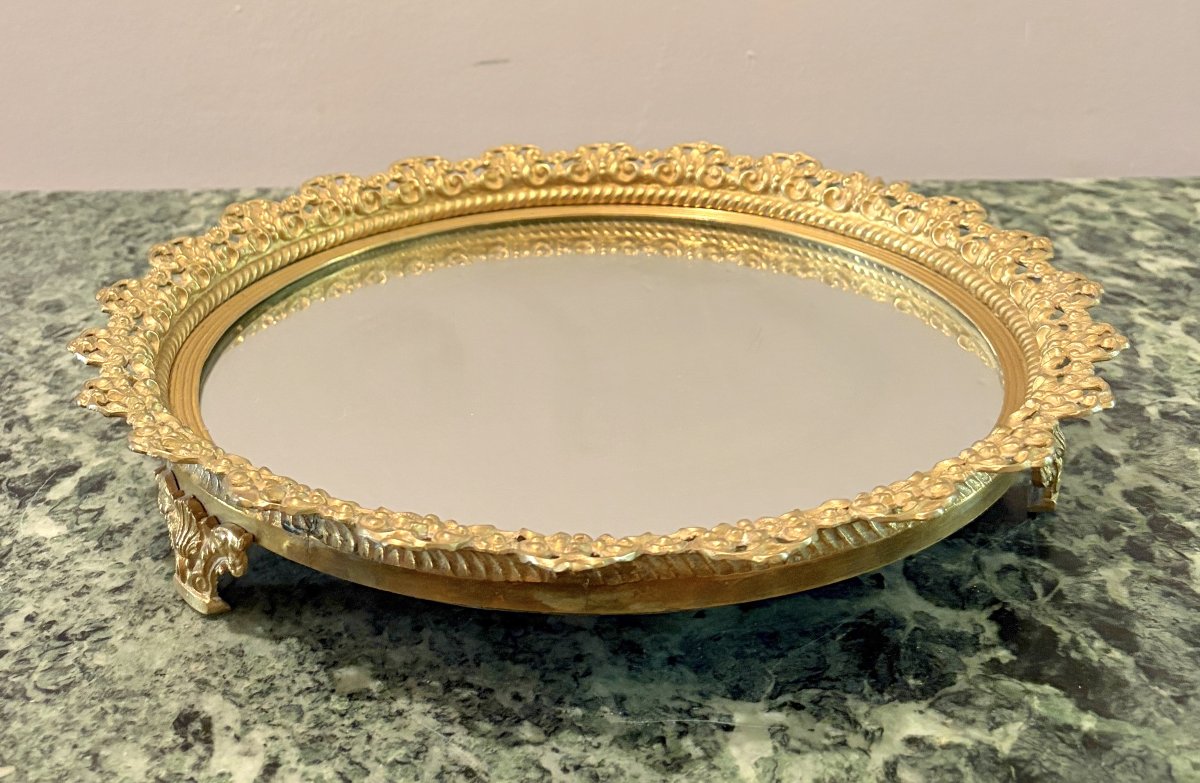 Centre de table rond en bronze-photo-3