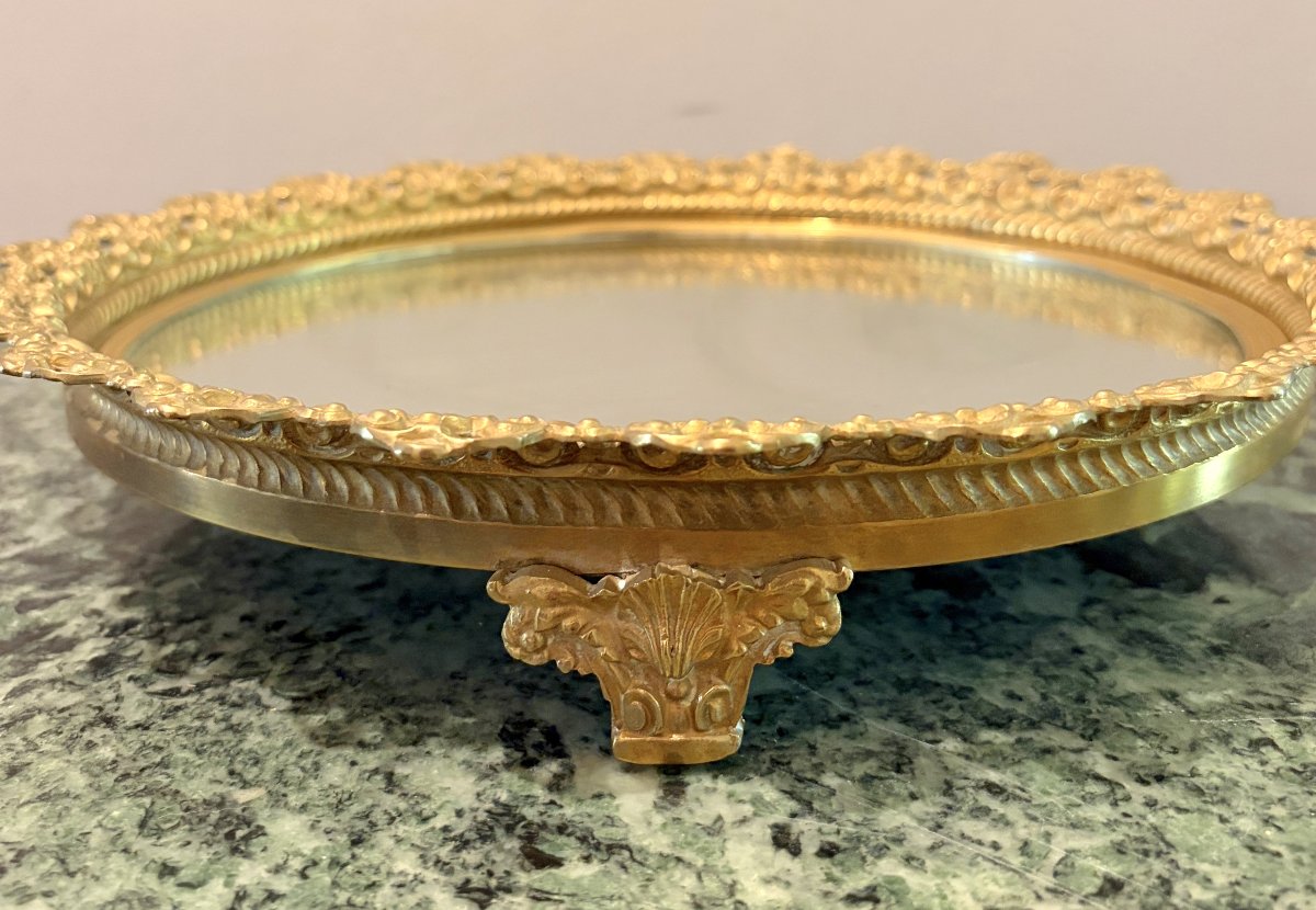 Centre de table rond en bronze-photo-2