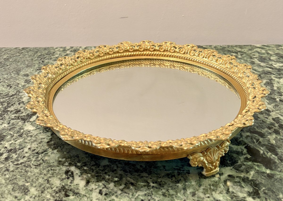 Centre de table rond en bronze