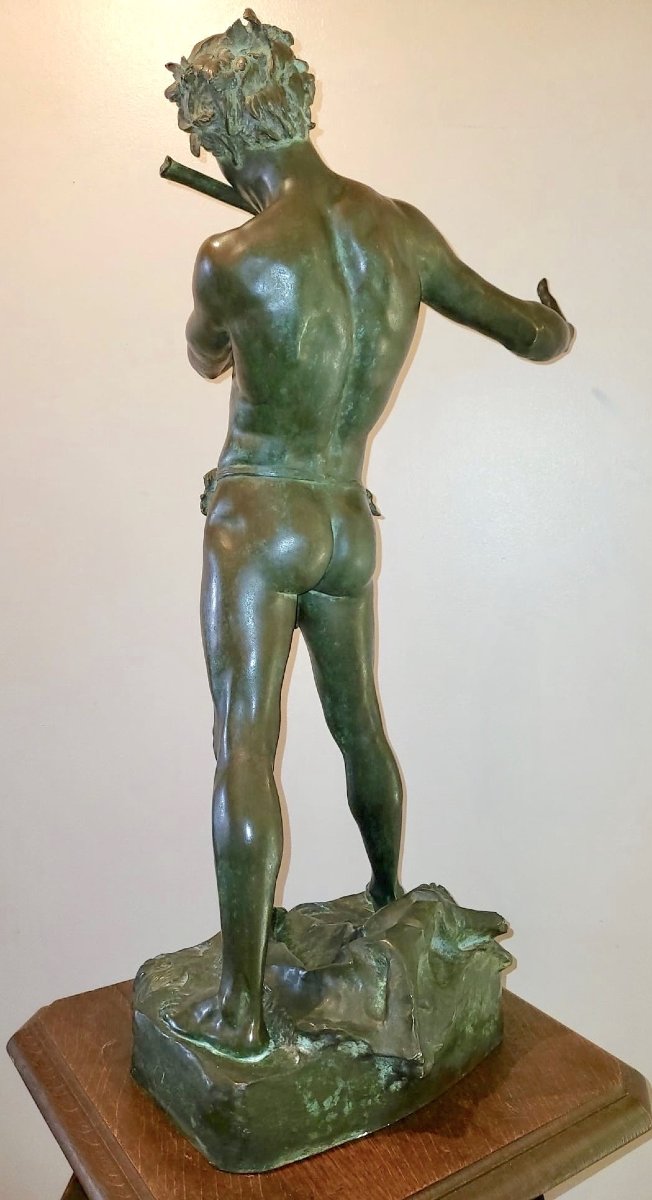 Felix Charpentier (1858-1924), sculpture en bronze "l'improvisateur"-photo-2
