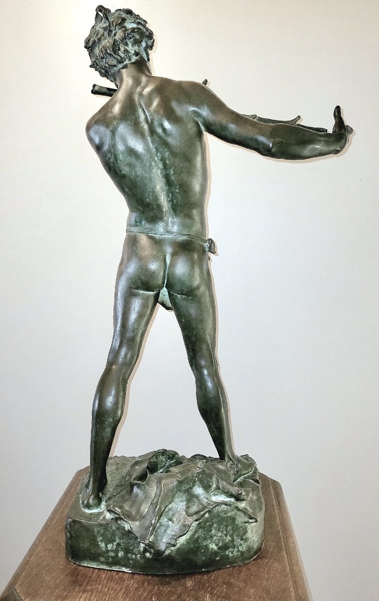 Felix Charpentier (1858-1924), sculpture en bronze "l'improvisateur"-photo-1
