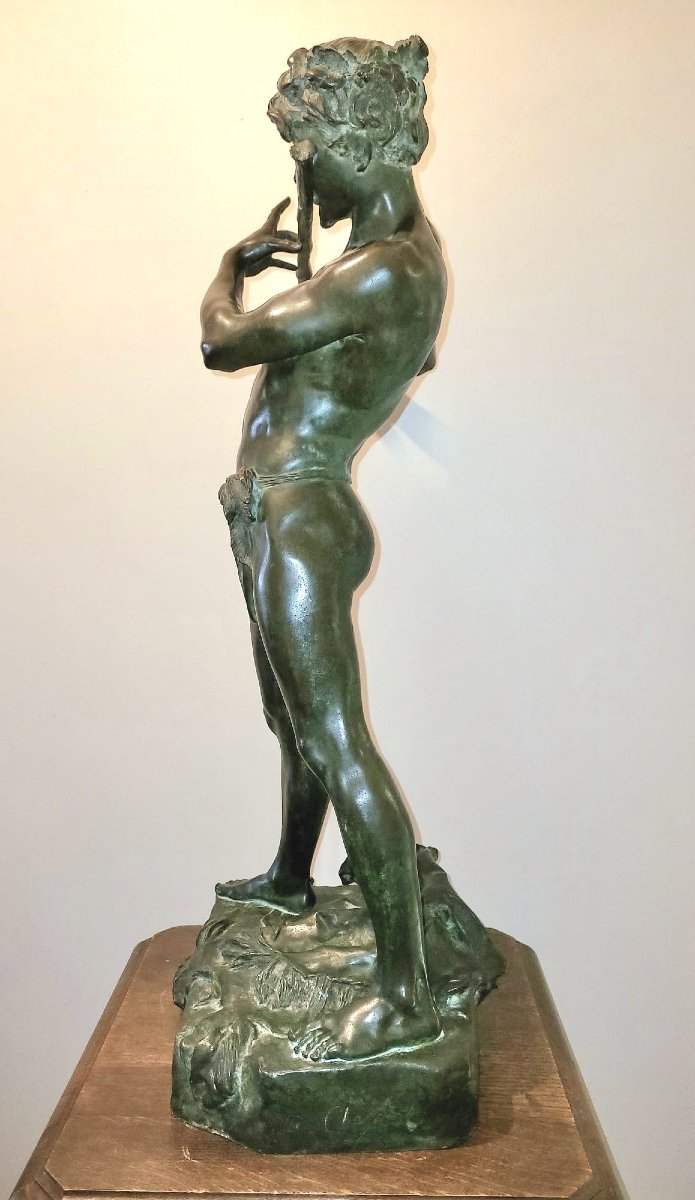 Felix Charpentier (1858-1924), sculpture en bronze "l'improvisateur"-photo-6