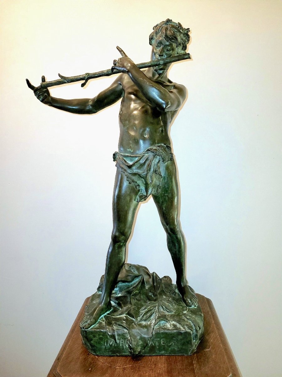 Felix Charpentier (1858-1924), sculpture en bronze "l'improvisateur"